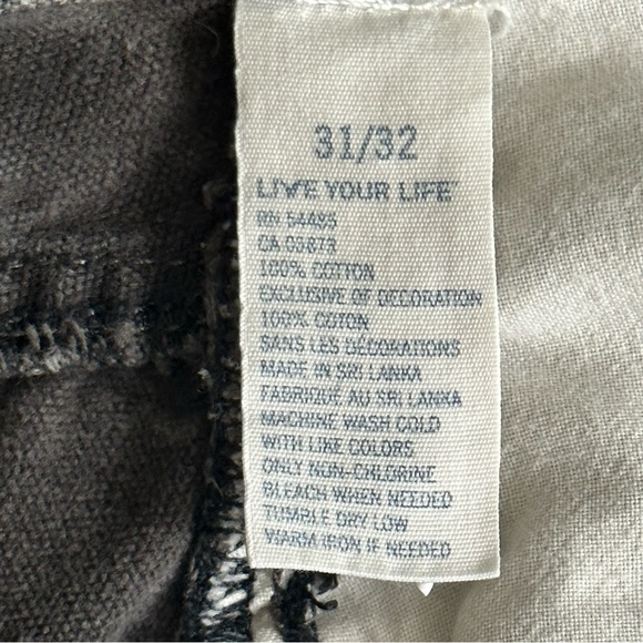 American Eagle Black Cotton Denim Jeans Mid Rise Straight - Picture 5 of 6